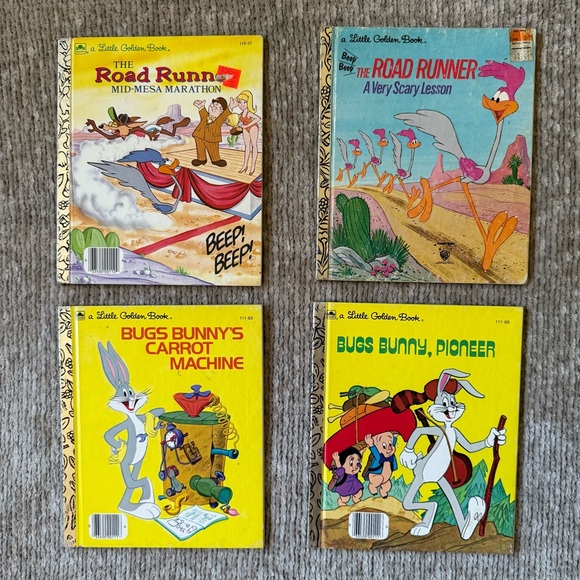 Little Golden Book Other - Vintage Little Golden Books Lot – Bugs Bunny & Road Runner – Set of 4